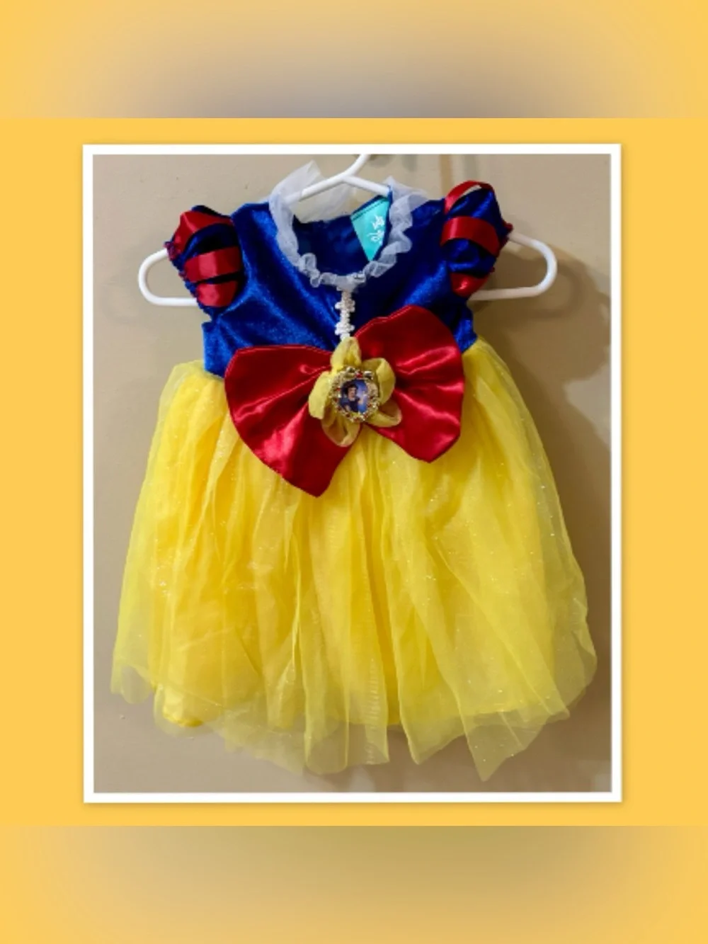 Disney Baby Snow White Princess Costume Dress & Headband ~ Size 12-18 Months